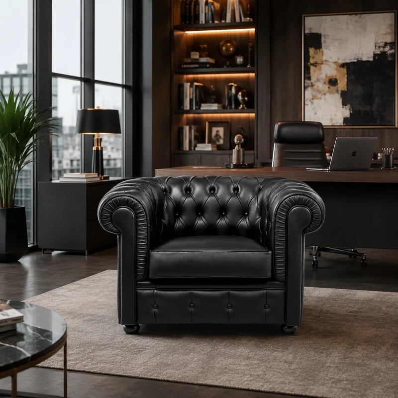Windsor | Poltrona in pelle Made in Italy