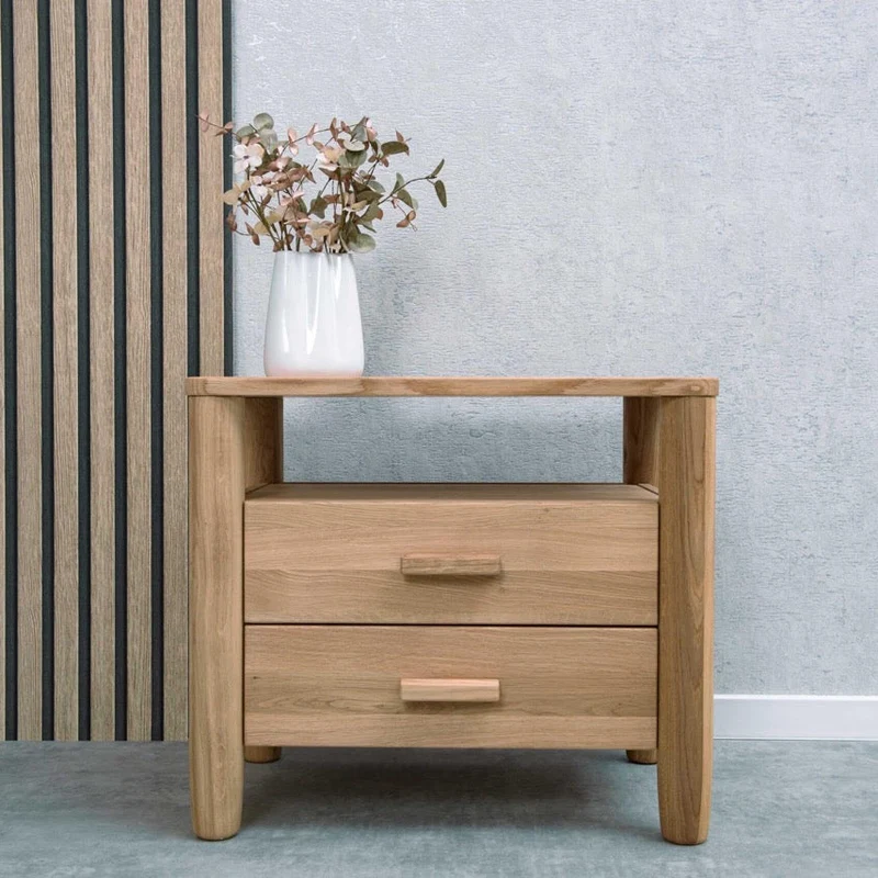 Comodino in rovere massiccio AURA | VESKOR