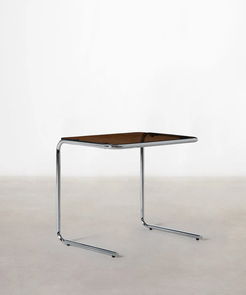 Mesa Auxiliar de Metal y Cristal Templado Bonet