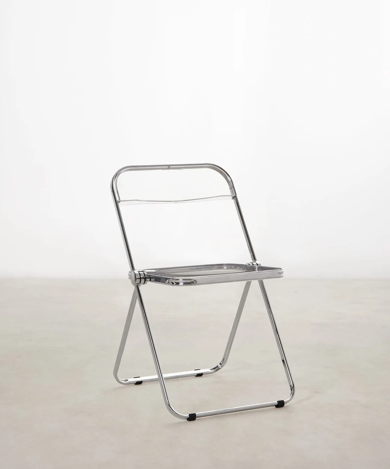 Silla plegable en acero cromado Luma