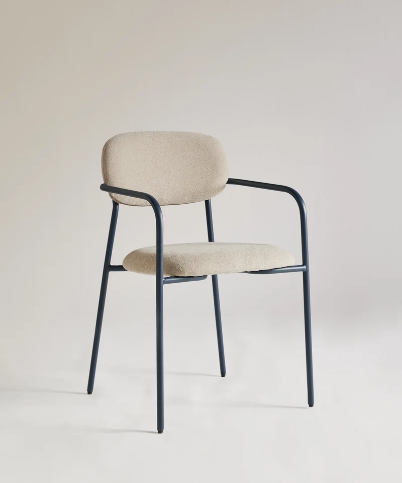 Silla de Comedor en Tela y Metal Rita