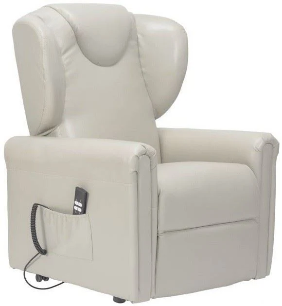 Barbara2 in pelle Poltrona Relax elettrica reclinabile 2 motori 2 ruote Detraibile 19%
