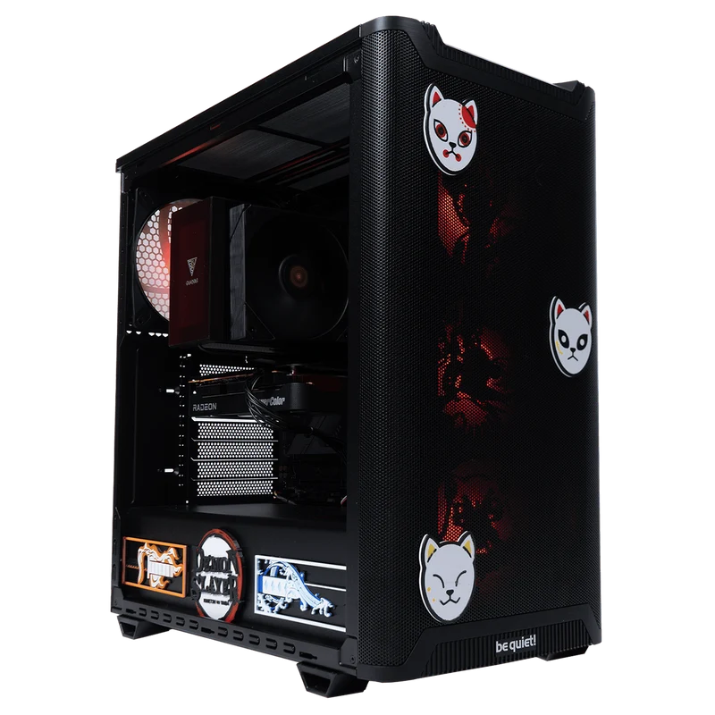 BREUNOR DEMON S - PC Gaming Ryzen 5 7600X Fino a 5.30 GHz , RX 9060 XT 16GB, Ram 32Gb DDr5 6000MHz, SSD NVMe 1000GB, Dissipatore a Torre CON DISPLAY 4.3'' LCD, Windows 11 pro