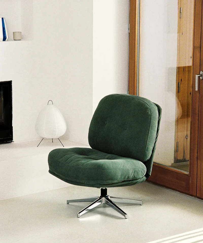 Sillón Giratorio Tapizado Orbit
