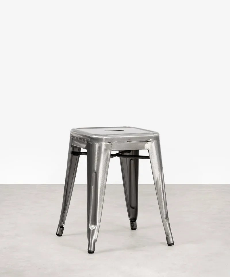 Taburete Bajo de Metal Tolik - Polished Edition