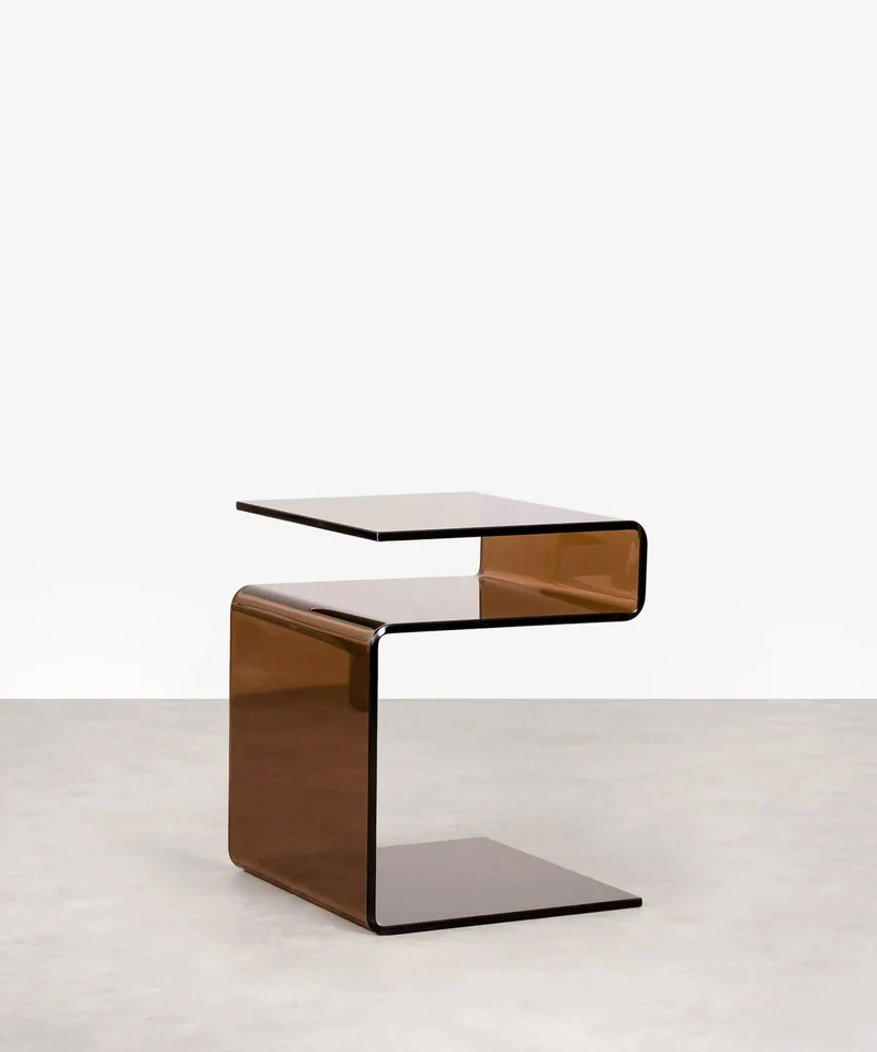 Mesa Auxiliar de Cristal Templado Saura