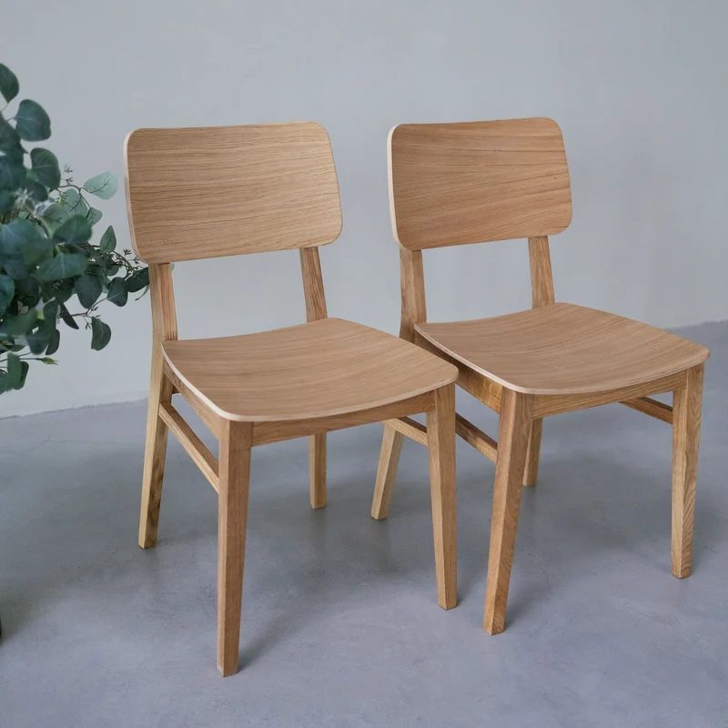 Confezione da 2 o 4 sedie da pranzo in legno di rovere KODAMA | NordicStory