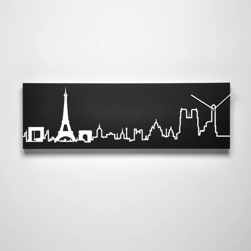 Orologio da parete Skyline Milano New York Parigi