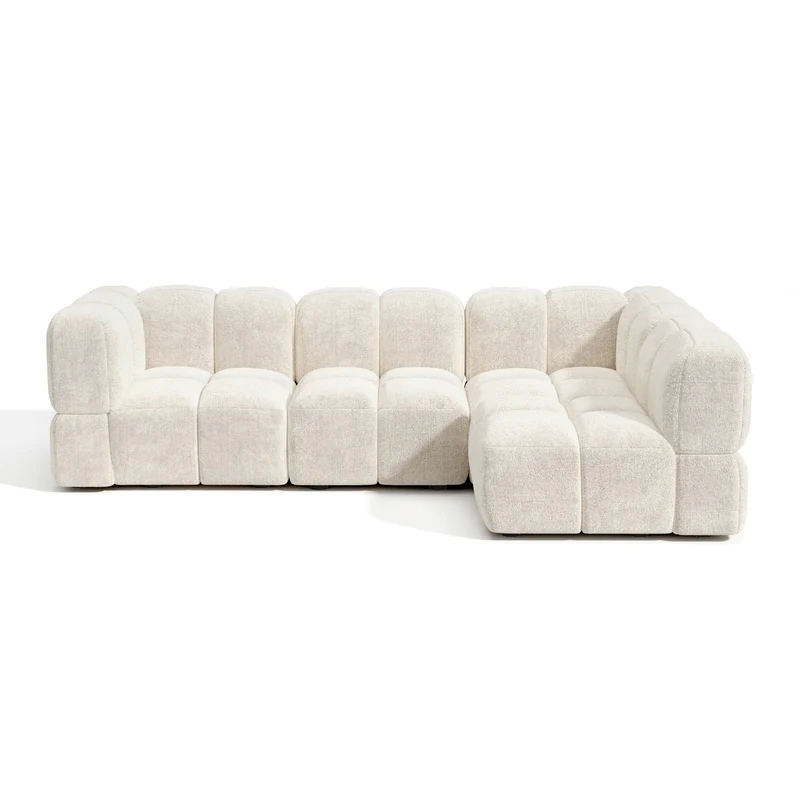 Canapé d'angle droit modulable NUBI 256 x 167 cm