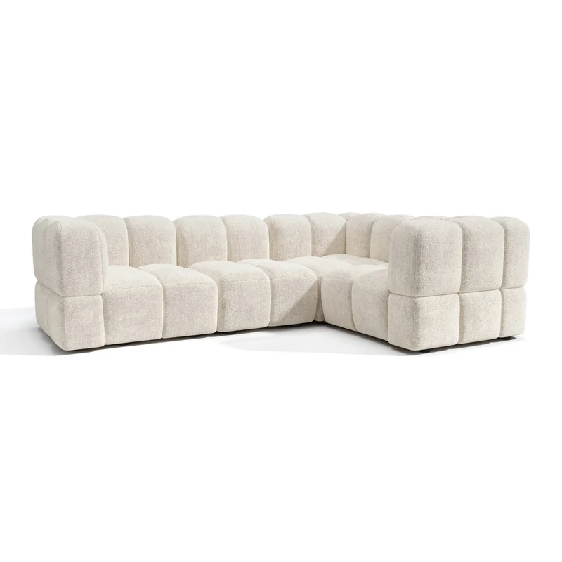 Canapé d'angle droit modulable NUBI 256 x 178 cm