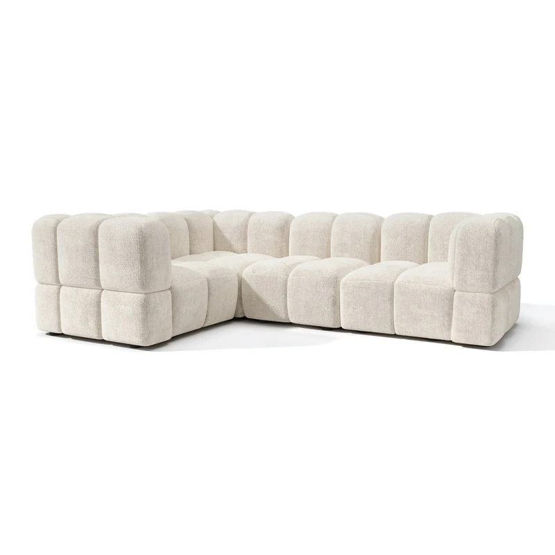 Canapé d'angle gauche modulable NUBI 256 x 178 cm