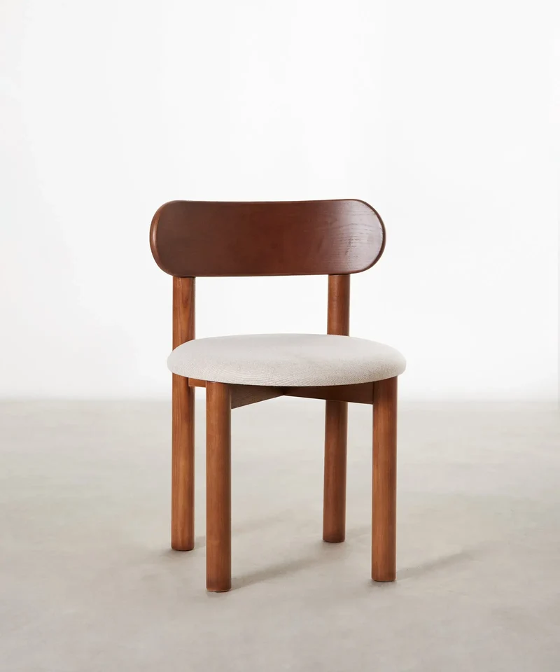 Silla de Comedor en Madera Tapizada Bianca