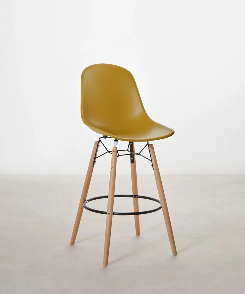 Taburete de Polipropileno y Madera Elon