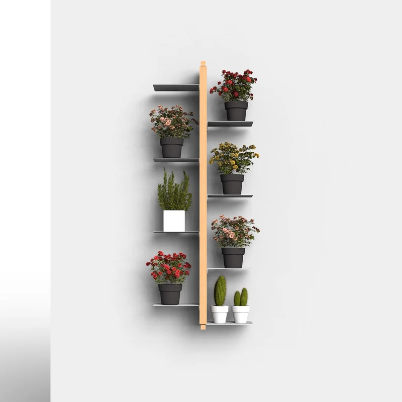 Portavasi da interno da appendere in legno Zia Flora