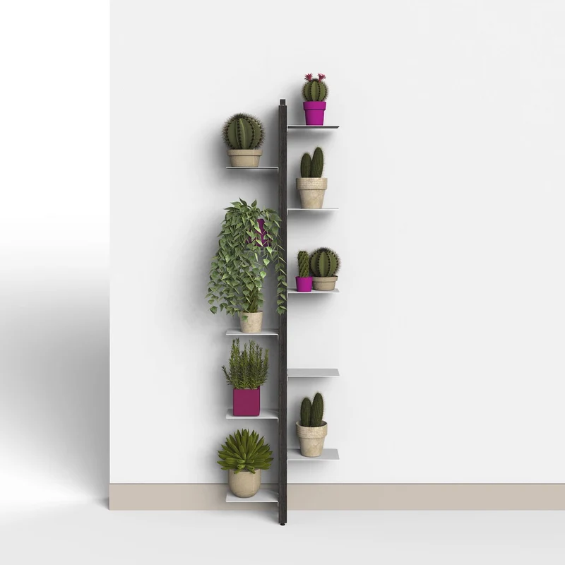 Portavasi da interno a parete in legno Zia Flora