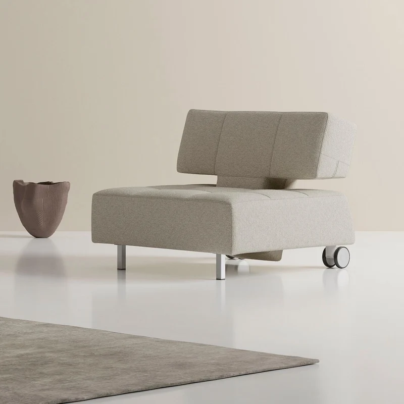 Poltrona con ruote trasformabile in pouf Longhorn