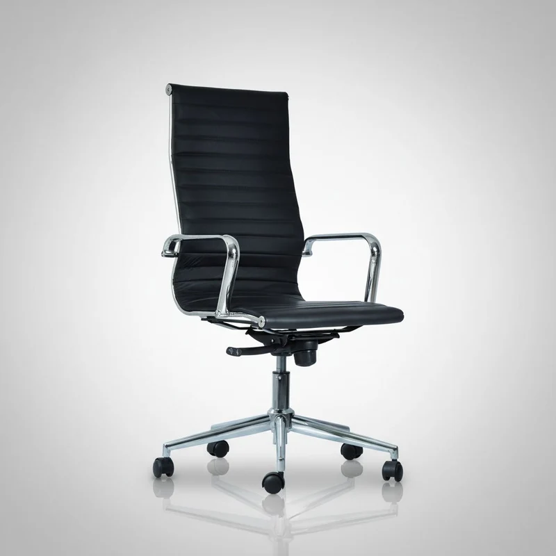 Sedia ufficio direzionale alta in ecopelle WH