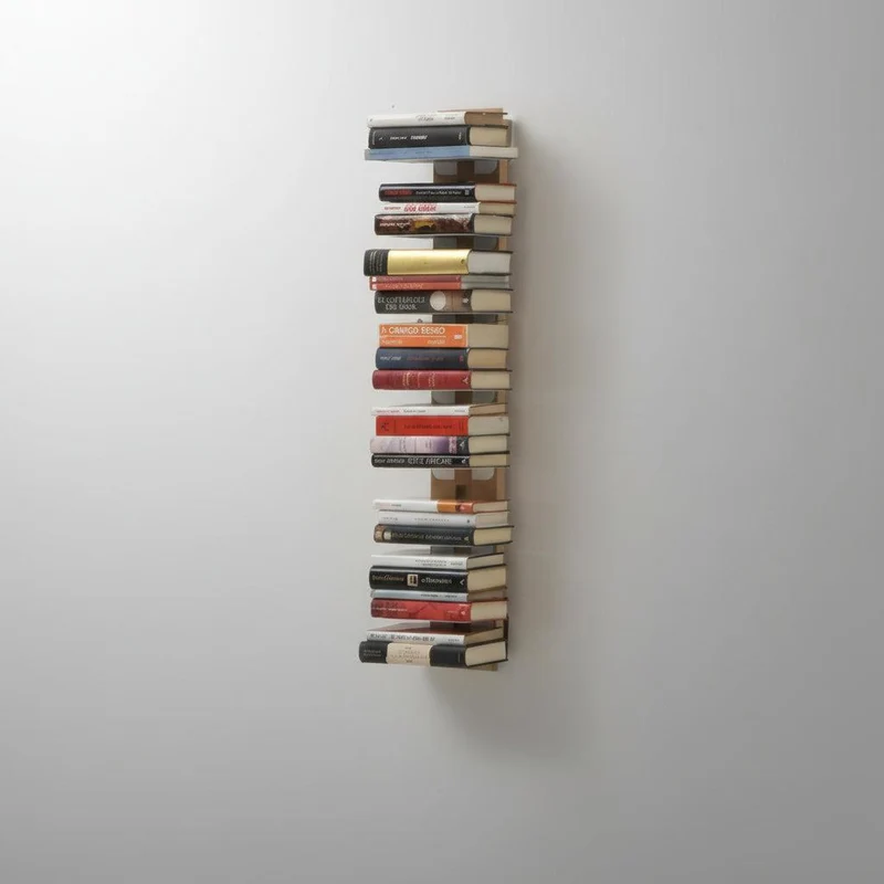 Libreria sospesa a muro in legno Zia Ortensia