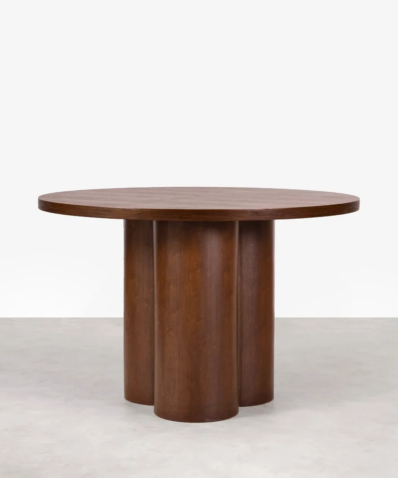 Mesa de Comedor Redonda en Madera Irene (120 cm)