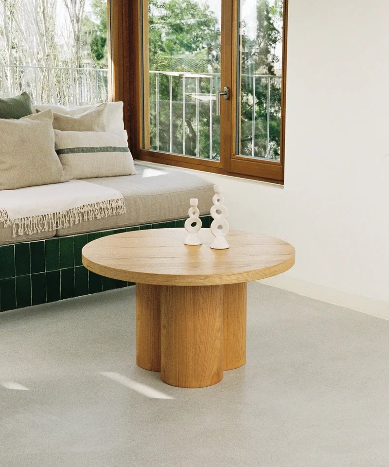 Mesa de Centro Redonda en Madera Odette (80 cm)