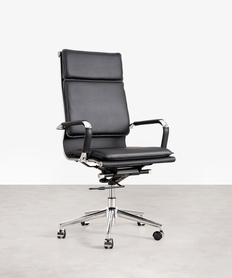Silla de Oficina en Polipiel High Base Dallas