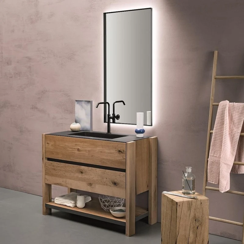 Mobili bagno in rovere Old Wood 5 di Loetrà