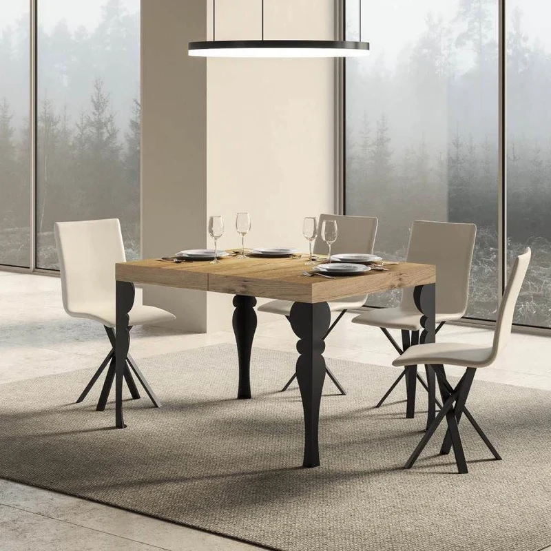 Tavolo allungabile moderno Askim 90x130/390 cm