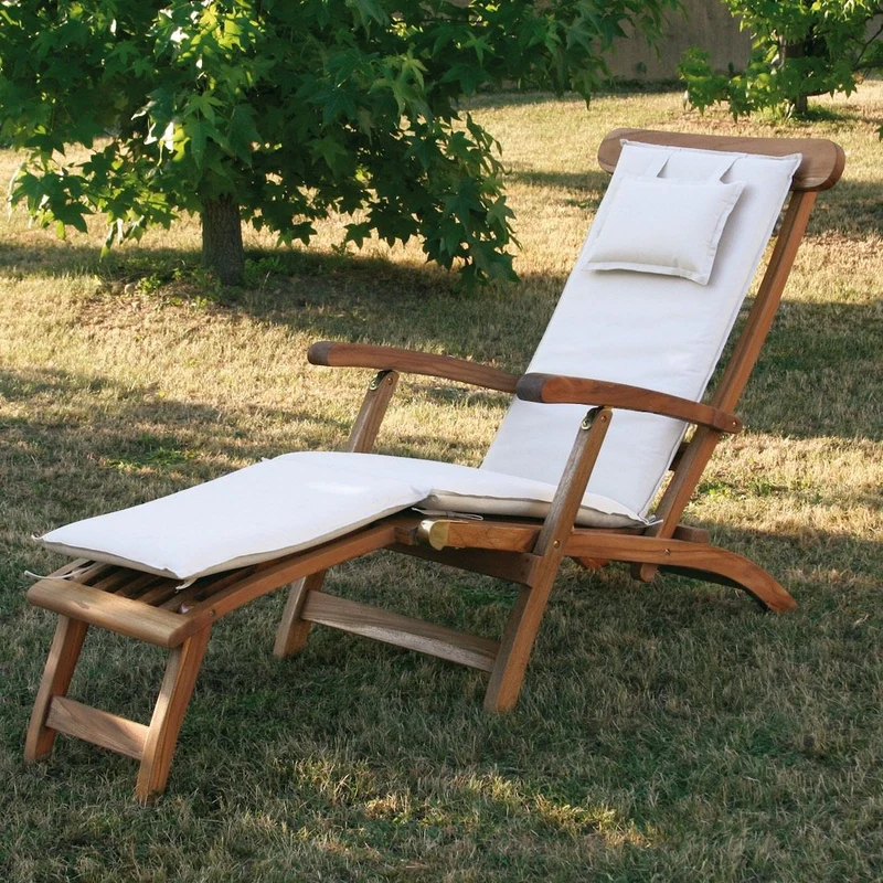 Sdraio da giardino in legno massello TeakOnMe