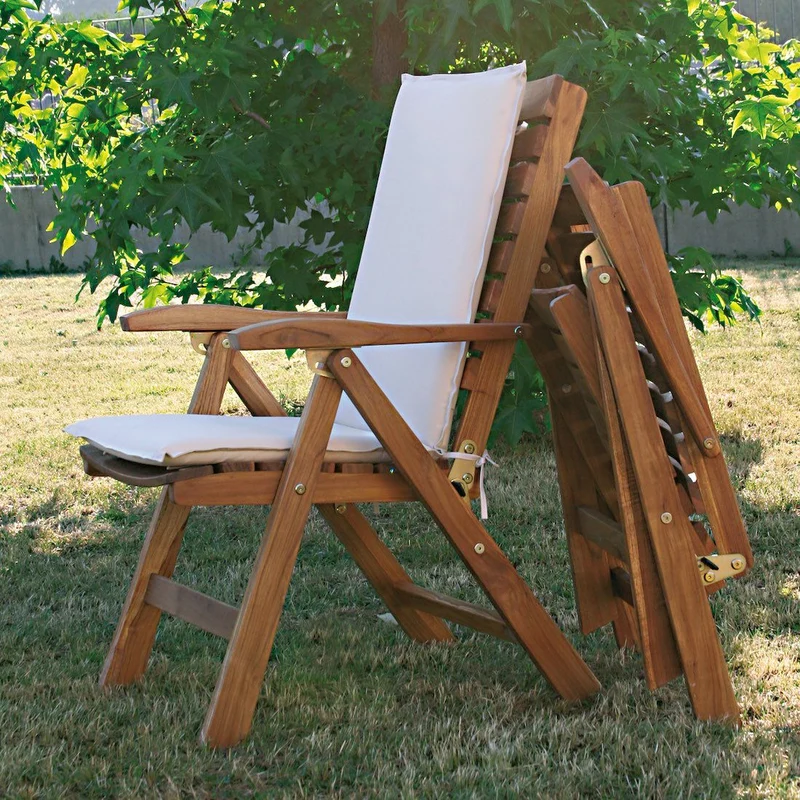 Poltrona da giardino in legno massello TeakOnMe