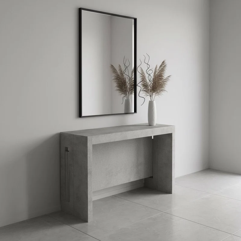 Consolle allungabile Helge con allunghe integrate