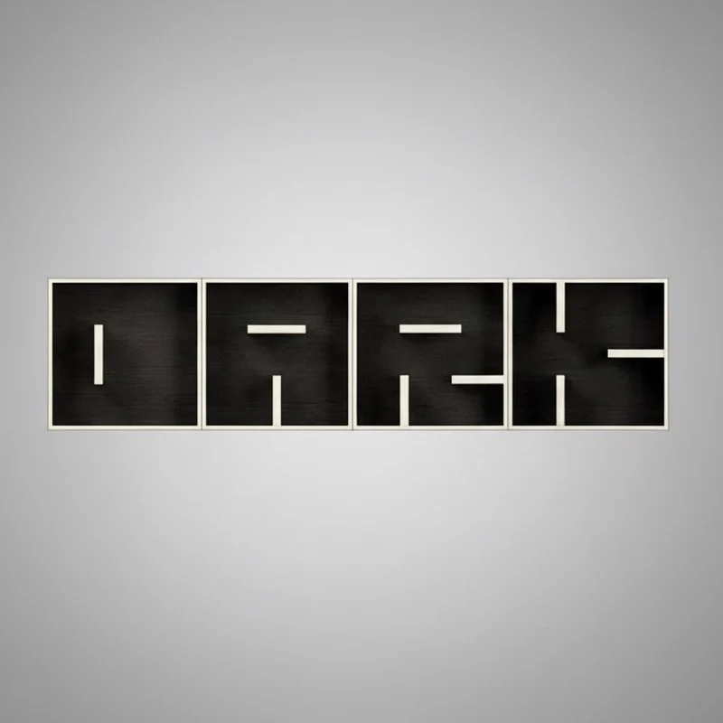 Libreria modulare a lettere in laminato ABC DARK