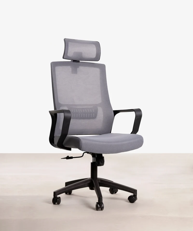 Silla Oficina Ergonómica de Nylon y Polipropileno Zenith Grey Edition
