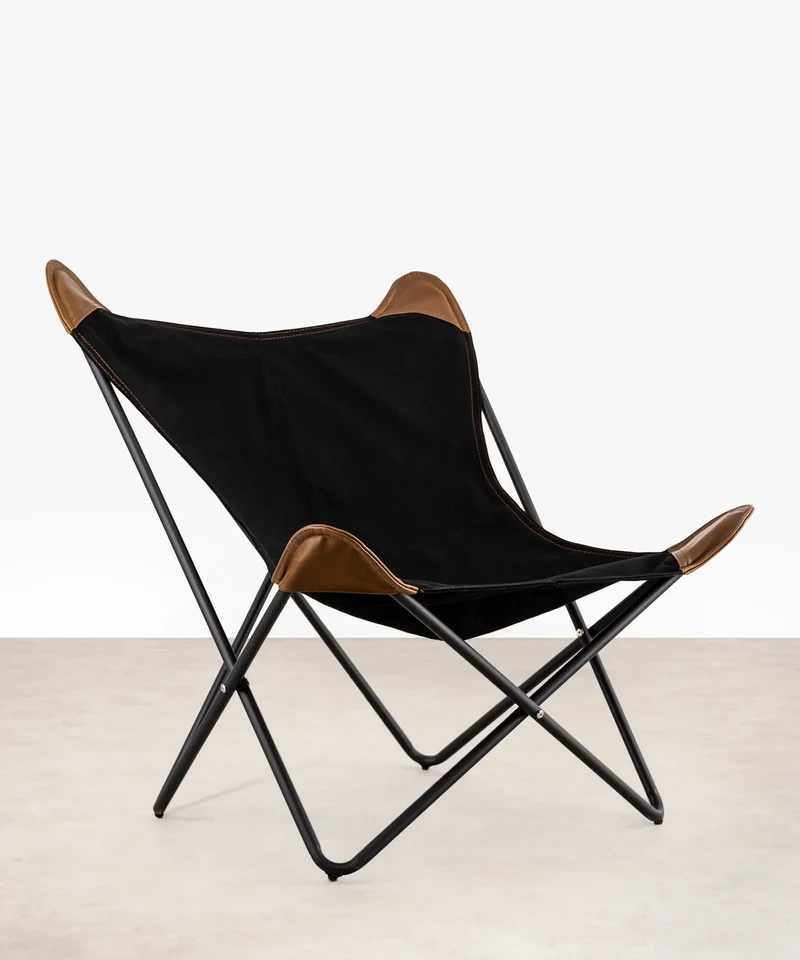 Silla en Tela y Metal Butterfly Wax