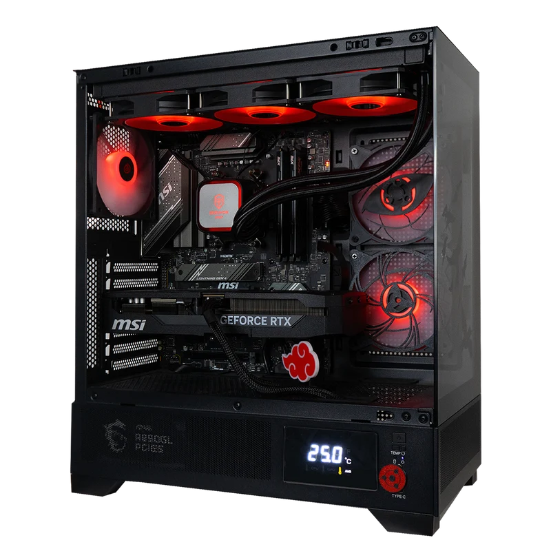 BREUNOR ODIN ITACHI - PC Gaming Ryzen 7 7800X3D , RTX 5070 12GB, Ram 32GB DDR5 6000MHz, SSD 1000GB NVMe, Dissipatore a Liquido 360mm, Windows 11 Pro