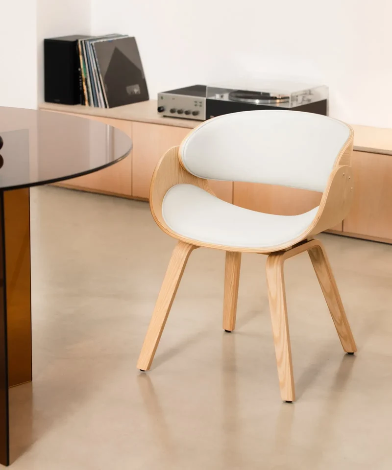 Silla de Comedor en Madera y Polipiel Debbie
