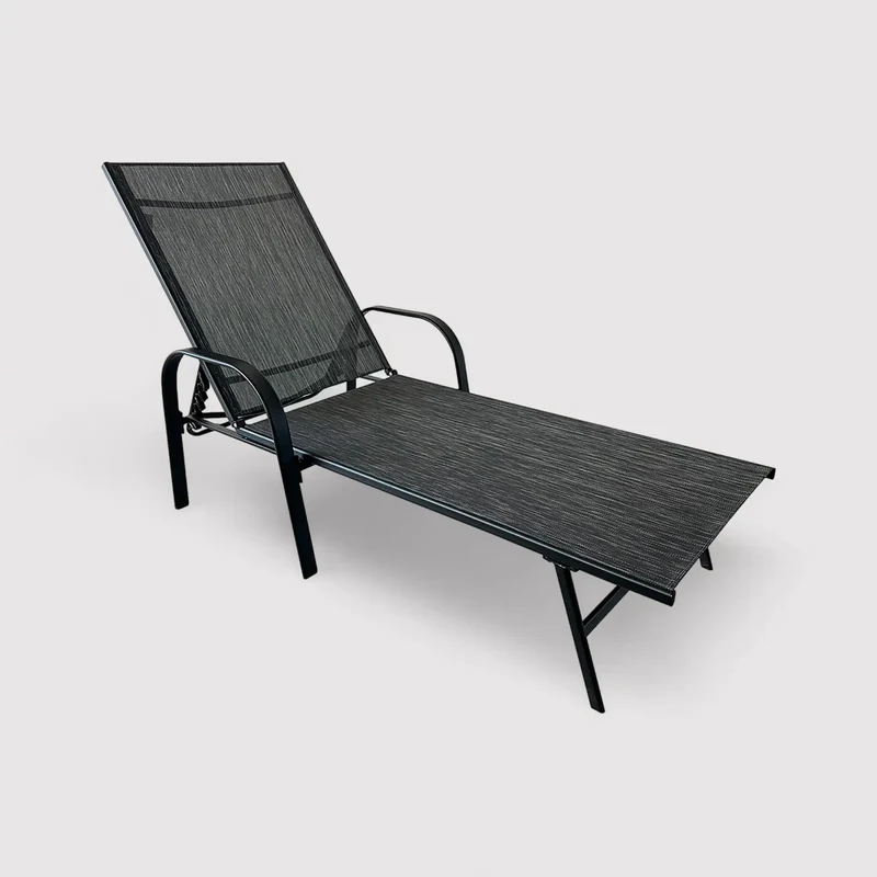 Oriri - Sdraio reclinabile grigio scuro dal design moderno