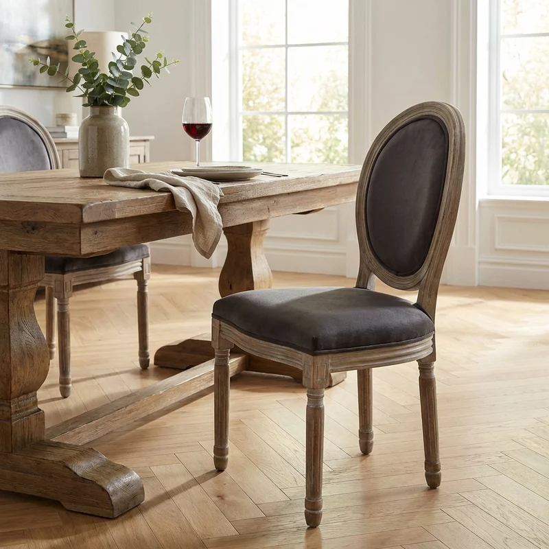 Sedia vintage in Velluto cm 46x48x96 - CASIMIR