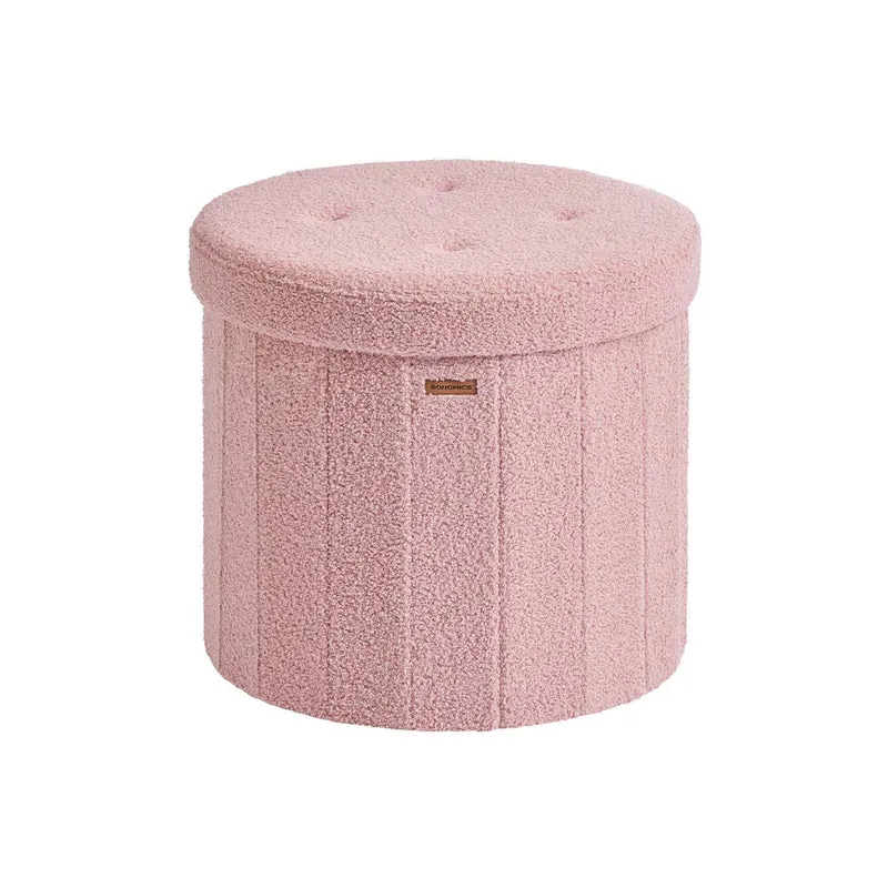 Pouf contenitore rotondo pieghevole