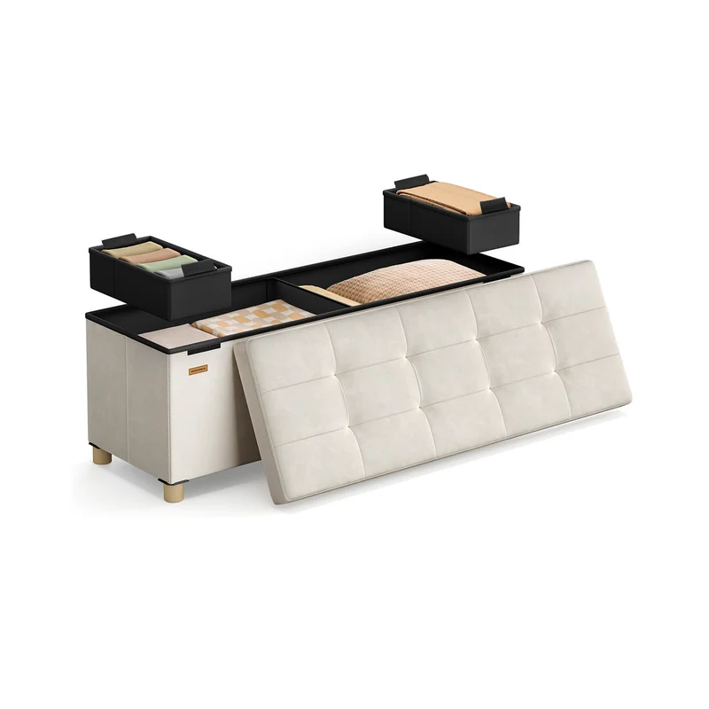 Pouf Contenitore in Velluto 112 L