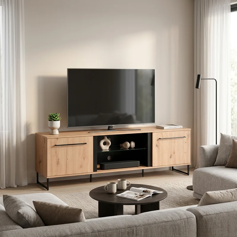 porta tv moderno con 2 ante cm 170 5x42x54 h - ZENWOOD