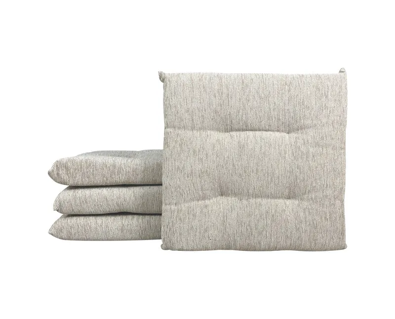 Set Cuscini per Sedia Effetto Lino Imbottiti 6 cm con Lacci 4 Punti 40x40 in Cotone Made in Italy Il Gruppone