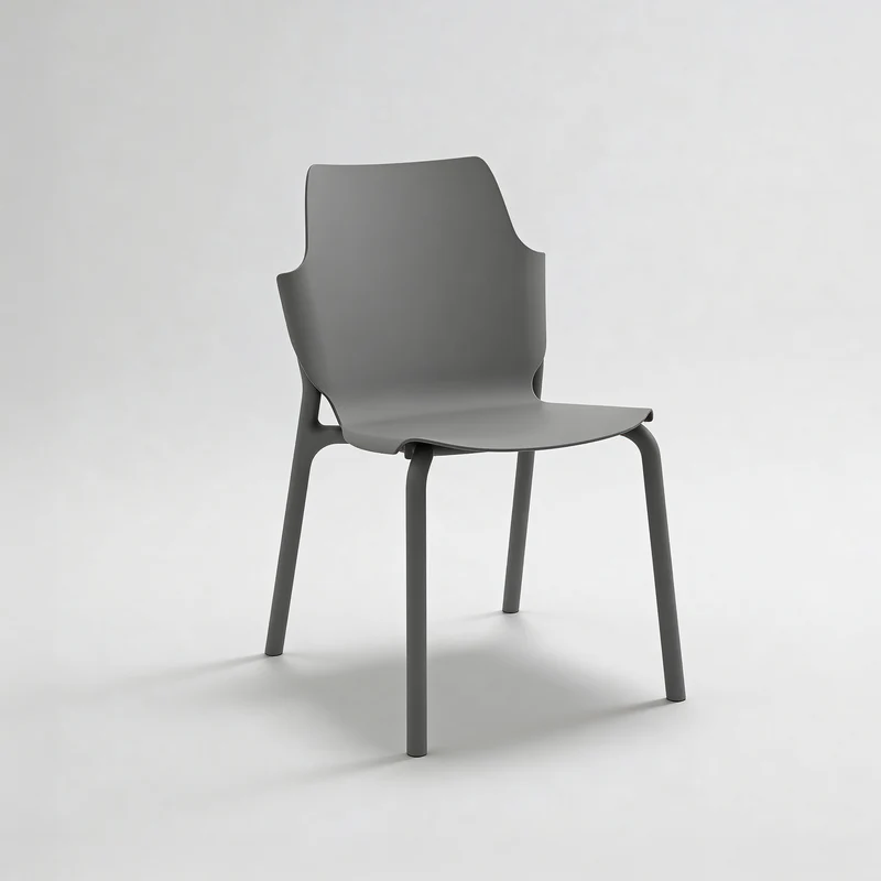 Tarek - Set 2 Sedie da giardino colore grigio antracite moderne