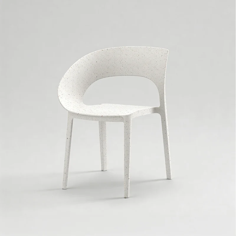 Nuvra - Set 2 Sedie impilabili da giardino bianco stile moderno