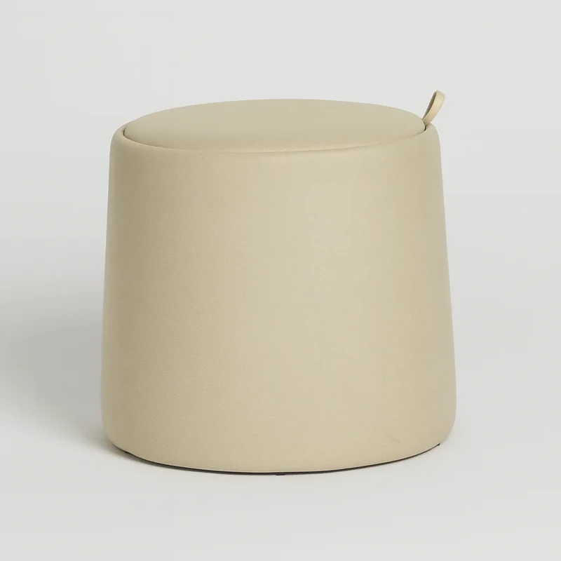 Gardenia - Pouf sgabello contenitore beige moderno