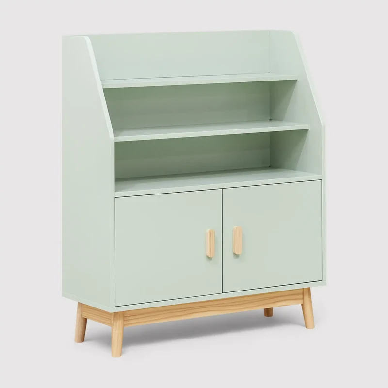 Oroya - Libreria verde per cameretta dei bimbi con 3 ripiani