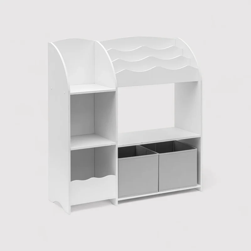 Serenoa - Mobiletto porta giochi bianco per cameretta