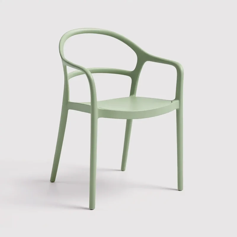 Harif - Sedia moderna verde chiaro per casa o esterno