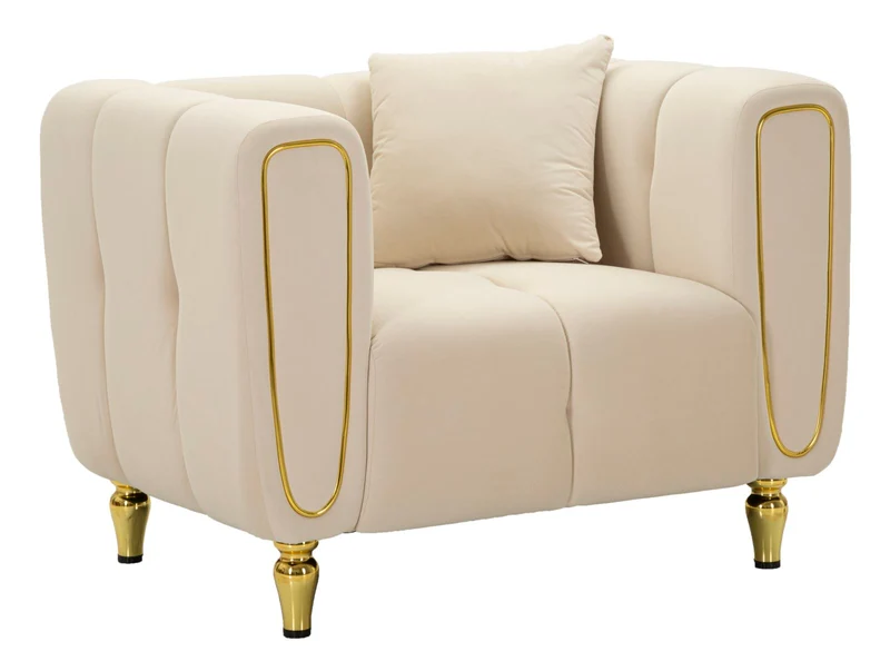 Poltrona con cuscino in tessuto 97x81x71 cm - ALMA
