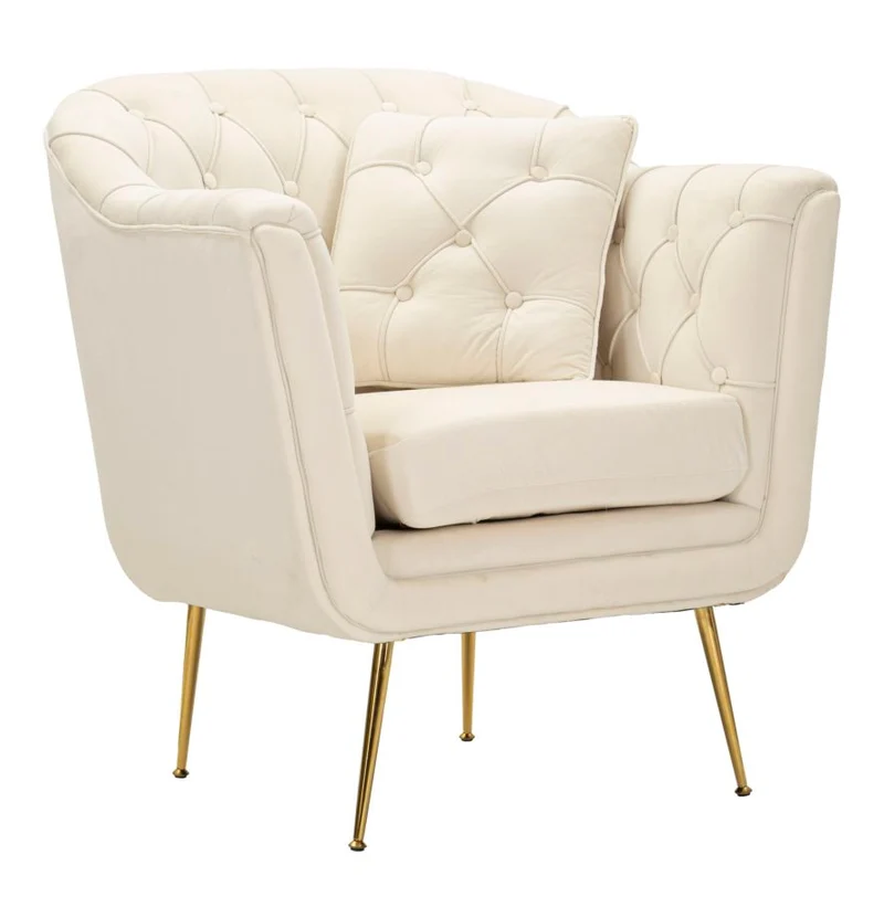 Poltrona imbottita compatta con cuscino coordinato 88x83x91 cm - BUDAPEST