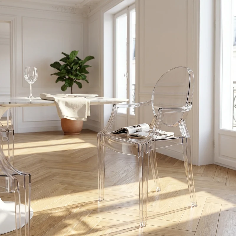Sedia Trasparente in Policarbonato cm 56 5x53 5x92 5 - CANNES